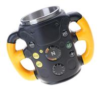 Limtula Tazas de acero inoxidable con aislamiento térmico con temática de carreras con en volante, forro de resina, taza para bebidas frías y calientes para amantes y coleccionistas Tazas de acero de