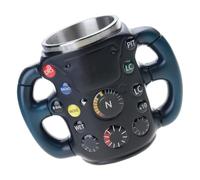 Limtula Tazas de acero inoxidable con aislamiento térmico con temática de carreras con en volante, forro de resina, taza para bebidas frías y calientes para amantes y coleccionistas Tazas de acero de