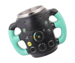 Limtula Tazas de acero inoxidable con aislamiento térmico con temática de carreras con en volante, forro de resina, taza para bebidas frías y calientes para amantes y coleccionistas Tazas de acero de
