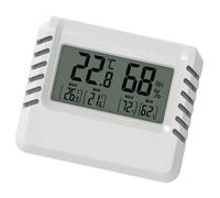 Limtula Termómetros de doble función para colgar en la pared, higrómetro con temperatura máxima mínima y seguimiento de humedad, pantalla LCD, termómetros conmutables ℃/℉ para el hogar