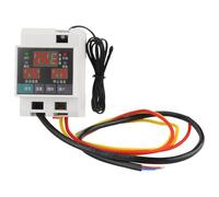 Limtula Thermostat Temperature Controller with Memory Function Triple Display DIN Rails Installation Control Mode DIN Rail Mounted Temperature Controller