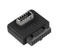 Limtula USB3.0 19 / 20Pin Junta de dirección Socket Placas Base de computadora de Escritorio Soporte de Pin Vertical Puerto de Enchufe de Codo de 90 Grados Adaptador de Panel Frontal USB