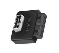 Limtula USB3.0 19 / 20Pin Junta de dirección Socket Placas Base de computadora de Escritorio Soporte de Pin Vertical Puerto de Enchufe de Codo de 90 Grados Adaptador de Panel Frontal USB