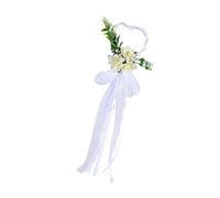 Limtula Varita de hadas de flores de seda para niñas de flores con luz segura para ceremonia de boda, celebración, fiesta, decoración de ceremonia, blanco, Talla única