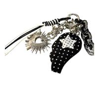 Limtula Wing Sun Colgante Collar Llavero Vintage Neckchain Joyería de ligera para mujeres Charm Elegante Cadena de suéter única