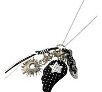 Limtula Wing Sun Colgante Collar Llavero Vintage Neckchain Joyería de ligera para mujeres Charm Elegante Cadena de suéter única