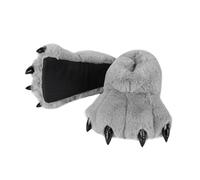 Limtula Zapatillas con patas para, mujeres y hombres, zapatillas con garras divertidas, zapatos divertidos para casa, novedad, patas de animales, novedad para hombres, Gray