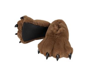 Limtula Zapatillas con patas para, mujeres y hombres, zapatillas con garras divertidas, zapatos divertidos para casa, novedad, patas de animales, novedad para hombres, Brown