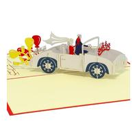 Lin 17383 Aktion 3d pop up Tarjetas, incluye sobres Rojo