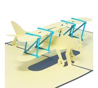 Lin de Pop Up Tarjetas 3d Tarjetas Tarjetas de felicitación, tarjetas de cumpleaños tarjetas de felicitación permiso Pilot Avión, autobús