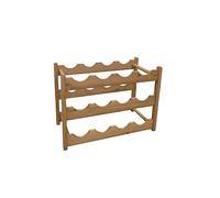 LIN HOME Botellero Vino Madera para Almacenar de Manera Óptima hasta 12 Botellas de Vino