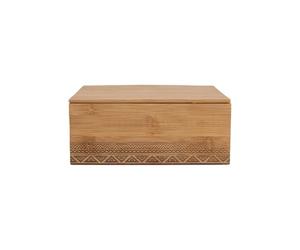 LIN HOME Cajas Rectangulares de Bambú Natural Mini 17x10x7cm RS02176, Perfectas para Joyas, Manualidades DIY y Decoración, Almacenamiento Compacto y Ecológico
