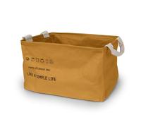 LIN HOME Cesta de Kraft Impermeable Plegable para Almacenamiento 30x22x18cm con Asa - Caja Tela Multiuso para Armarios, Baño, Juguetes, Coladas