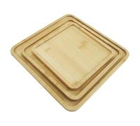 LIN HOME HBD6507 Juego de 3 Bandejas de Bambú, Fiestas de España, Ideal para Servir Tapas, Vino y Dulces Durante la Feria de Abril, Las Fiestas de San Juan y Navidad