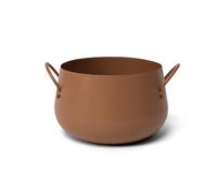 LIN HOME Macetero de Hierro Forjado para Plantas 10x16cm Ø - Maceta Resistente, Exquisitas y Delicadas para Jardín, Balcon, Terraza Color Marrón