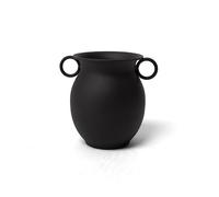 LIN HOME Macetero de Hierro Forjado para Plantas 13x10cm Ø - Maceta Resistente, Exquisitas y Delicadas para Jardín, Balcon, Terraza Color Negro