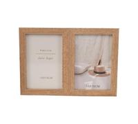 LIN HOME Marco de Fotos Doble Plegables 10x15 Doble para 2 Fotos - Marcos de Madera con Diseño Sencillo Multiusos para Dos Fotos