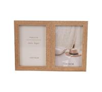 LIN HOME Marco de Fotos Doble Plegables 10x15 Doble para 2 Fotos - Marcos de Madera con Diseño Sencillo Multiusos para Dos Fotos