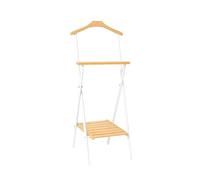 LIN HOME Perchero Valet de Pie Moderno de Madera y Metal - Perchero Pie Moderno Multifuncional para Ropa de Hombre o Mujer (Blacno, 92 cm x 45 cm x 42 cm)