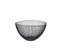 LIN HOME Regalo Del Día De La Madre: Cesta De Frutos Radial De Alambre Negro XZ-23155 - Canasta Moderna Para Encimera De Cocina, Comedor Y Salón - Almacenamiento Decorativo Para Frutas, Verduras Y Mer