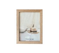 LIN HOME RS02142 Marco de Fotos de Madera Natural para Fotos 13x18 cm, Portafotos Vertical con Veta Original, Decoración de Pared para Salón, Dormitorio, Pasillo y Oficina