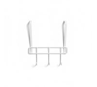 LIN HOME RS02218 Perchero de Hierro Negro para Colgar en Puerta, 3 Ganchos, Instalación sin Taladrar, Organizador de Hogar para Ropa, Sombreros y Accesorios