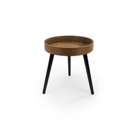 LIN HOME RS03222 Mesa de Centro Redondo de Madera para Café 39x41.8cm - Mesa de Salón Montaje Fácil, Estilo Moderno