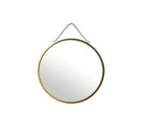 LIN HOME RS22044-1 Espejo Pequeño de Pared Redondo Marco Color Dorado
