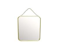 LIN HOME RS22045 Espejo Rectángulo de Pared con Marco de Metal Dorada Vintage