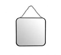 LIN HOME RS22046 Espejo Cuadrada de Pared con Marco de Metal Dorada Vintage