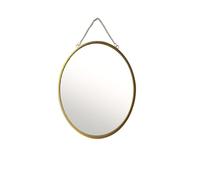 LIN HOME RS22122 Espejo Oval de Pared con Marco de Metal Dorada Vintage