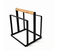 LIN HOME XZ-22297-1 Soporte para Table de Cortar y Bandejas - Estante Almacenamiento para Guardar Bandeja de Horno, Sartenes, Platos - Organizador de Cocina - Negro