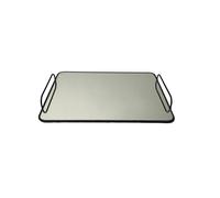 LIN HOME XZ-23210 Heavy-Duty Iron Serving Tray - Multi-Purpose Metal Platter with Integrated Handles(35 * 25 * 3.5)