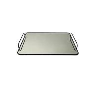 LIN HOME XZ-23211 Heavy-Duty Iron Serving Tray - Multi-Purpose Metal Platter with Integrated Handles(30 * 20 * 3.5)