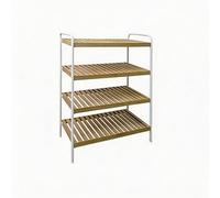 LIN HOME XZ-23240 Estantería de Piso con Estructura Reforzada, Organizador Versátil para Hogar y Oficina(White)