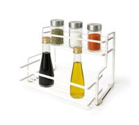 LIN HOME XZ-23309 Organizador de Especias de 3 Niveles, Estante de Cocina, 26,5 x 19 x 10 cm (Blanco)