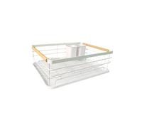LIN HOME XZ-23315 Escurridor de Vajilla con Drenaje Integrado, Organizador Práctico para Cocina y Lavabo (White)