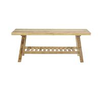 LIN HOME XZ-241002 Banco de Madera Recuperada con Estilo Filosófico Oriental - Pieza Única