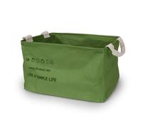 LIN HOME XZ-24816 Cesta de Kraft Impermeable Plegable para Almacenamiento 30x22x18cm con Asa - Caja Tela Multiuso para Armarios, Baño, Juguetes, Coladas