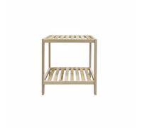 LIN HOME XZ-24934 Estantería de Madera Clara de 2 Niveles - Estructura Abierta - Organizador para Hogar