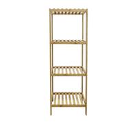 LIN HOME XZ-24940 Estantería de Madera de Bambú de 4 Niveles 99x35.5x26.5cm - Estantería Organizador para Baño, Salón, Dormitorio de 4 Estantes Bambú