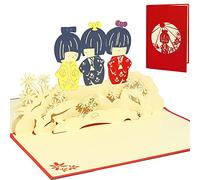 LIN- Pop Up 3D Tarjeta de felicitaciòn, Mujeres japonesas, (#128)
