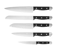 LIN ZHI REN Juego de cuchillos de cocina profesionales, 5 piezas de acero inoxidable, hojas afiladas y mangos ergon micos, aptos para lavavajillas.