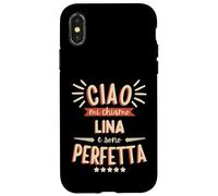 Lina Idea Regalo Personalizzata Amica Nome Divertente Carcasa para iPhone X/XS