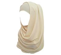 Lina & Lily Bufanda hijab para mujer musulmana, Tela de Bubble Chiffon opaco y ligero (Beige)