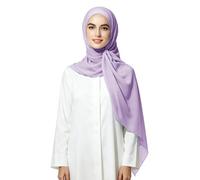 Lina & Lily Bufanda hijab para mujer musulmana, Tela de Bubble Chiffon opaco y ligero (Lavanda)