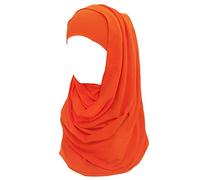 Lina & Lily Bufanda hijab para mujer musulmana, Tela de Bubble Chiffon opaco y ligero (Naranja)