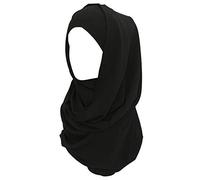 Lina & Lily Bufanda hijab para mujer musulmana, Tela de Bubble Chiffon opaco y ligero (Negro)