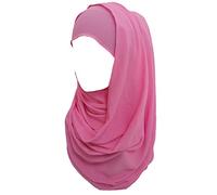 Lina & Lily Bufanda hijab para mujer musulmana, Tela de Bubble Chiffon opaco y ligero (Rosa Claro)