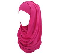 Lina & Lily Bufanda hijab para mujer musulmana, Tela de Bubble Chiffon opaco y ligero (Rosa Oscuro)